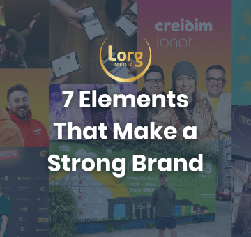A collage filled with samples of branding from Lorg Media as well as brands we have worked with.